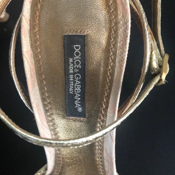 Dolce & Gabbana Gold heels - Picture 4 of 6